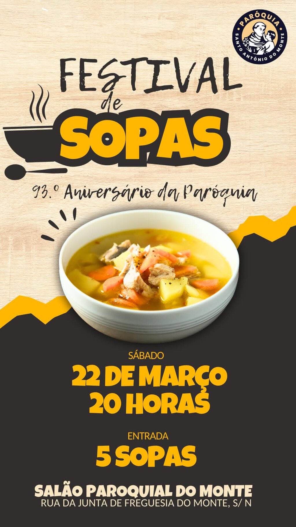 Festival de Sopas - 93º Aniversário da Paróquia do Monte