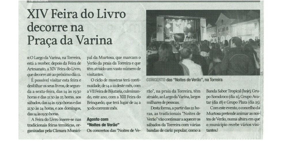 Not&iacute;cia publicada no Di&aacute;rio de Averio (04-07-2012)