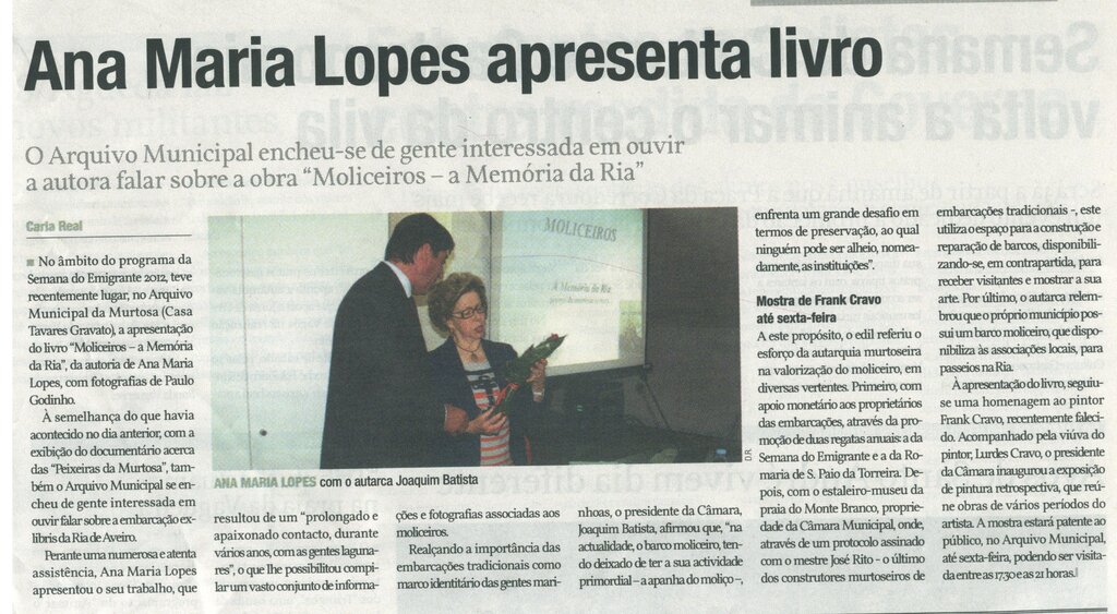 Not&iacute;cia publicada no Di&aacute;rio de Averio (08-07-2012)