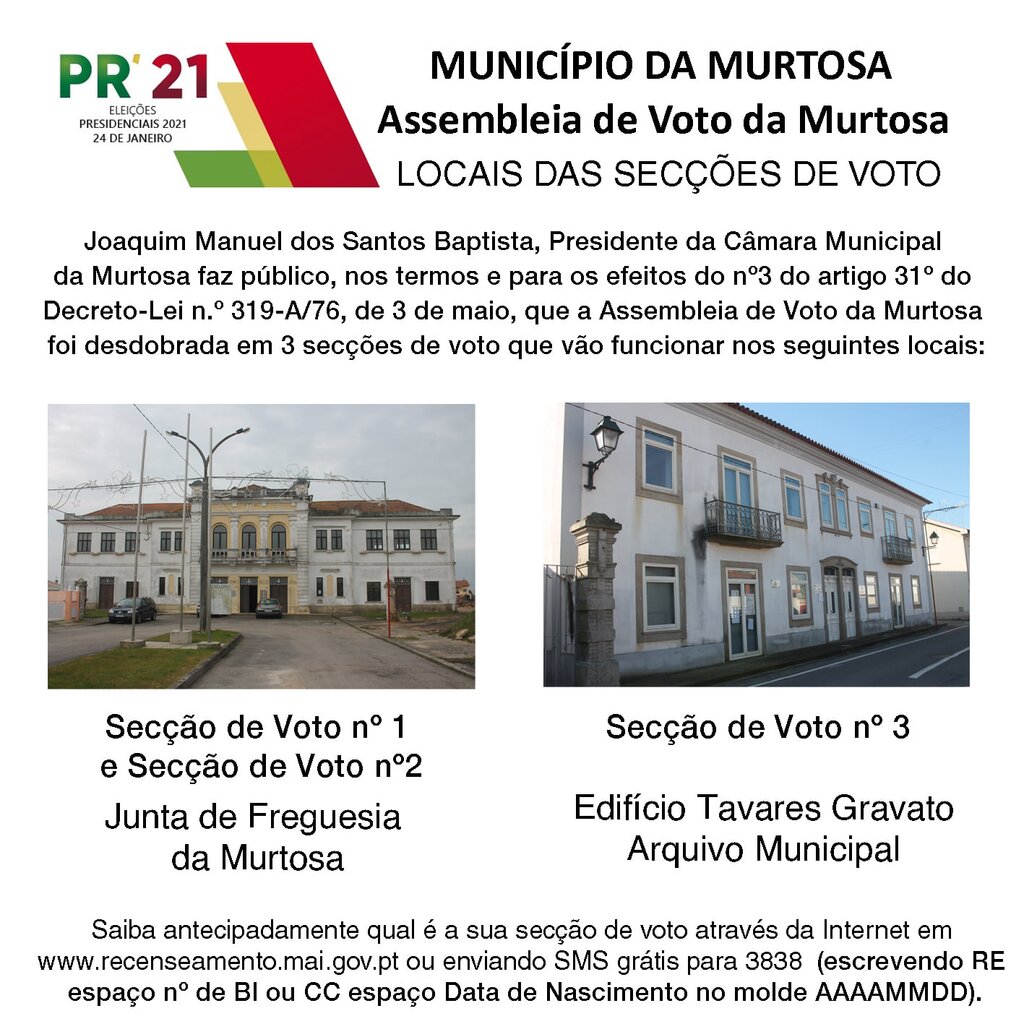 Mesa de Voto - Murtosa